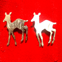 925 Sterling Silver Deer Pins~Brooches - £15.82 GBP