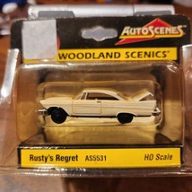 NEW HO Scale Woodland Scenics AutoScenes AS5531 Rusty&#39;s Regret Tan Coupe - $14.65