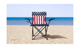 American Flag Camping Chair with Cupholder - £27.76 GBP