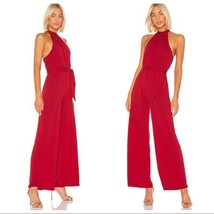 Lovers + Friends WM XS Red Halter Wide Leg Romper Jumpsuit  &quot;Don&#39;t Be Shy&quot; - £96.86 GBP