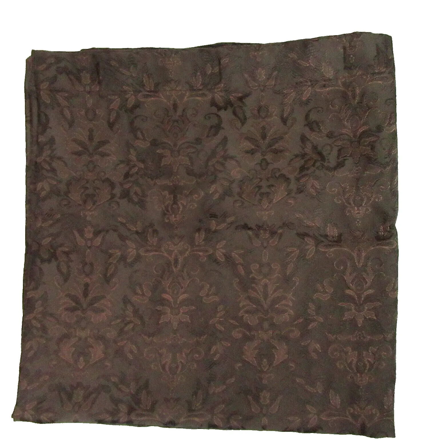 CROSCILL Floral Damask Chocolate Brown Shower Curtain - £25.07 GBP