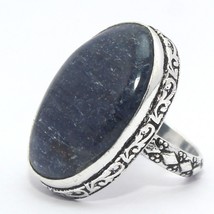 Bijou bague ethnique en plaqué argent 925 fait main pierre précieuse sodalite... - £7.12 GBP