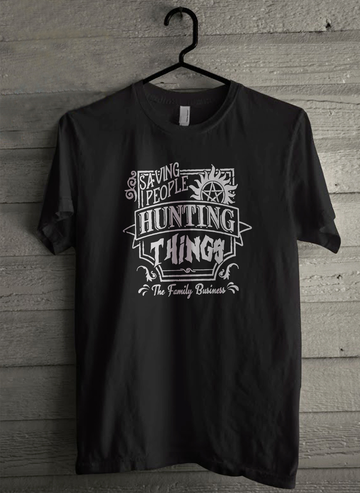 Saving People Hunting Things - Custom Men's T-Shirt (4993) - £15.29 GBP - £17.45 GBP