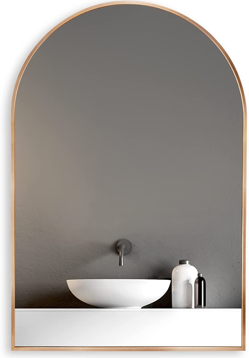 Primary image for Howofurn 24*36" Arched Wall Mounted Mirror, Wall Decor, W/ Metal Frame For, Gold