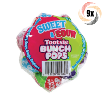 9x Bags Tootsie Bunch Pops Sweet &amp; Sour Assorted Lollipop Candy | 8 Pops Each - £19.82 GBP