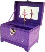 My Tiny Treasures Box Company Ballerina, Heart Ballerina Music Box - Purple - £26.53 GBP