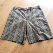 Vintage PATAGONIA Shorts Organic Cotton Striped Tan (Men&#39;s 35) - £13.91 GBP