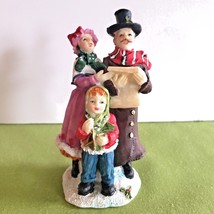 Christmas Village Accessory 3 Christmas Carolers Figurine Resin 4.75&quot; Tall - £7.01 GBP