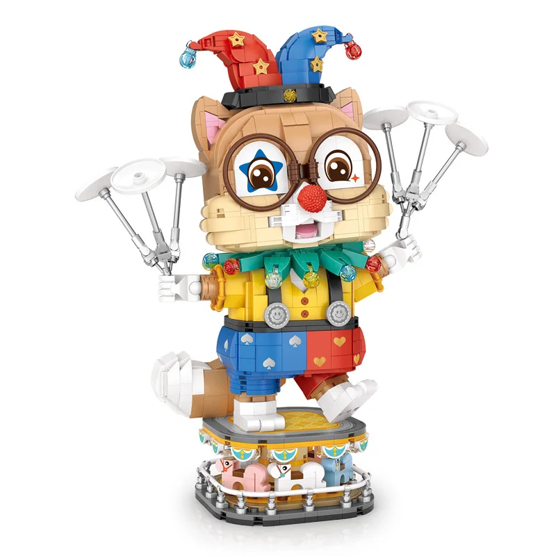 LOZ Mini Building Block Tide Playing Toys, Creativity Squirrel Clowns Acrobatics - £38.94 GBP
