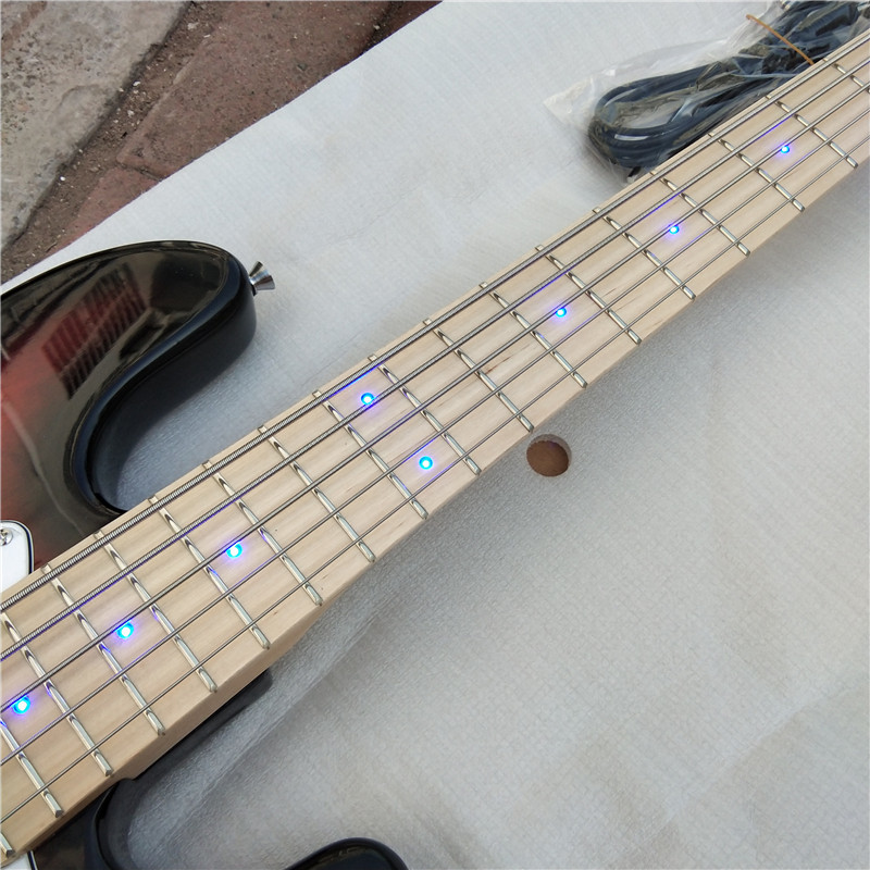 5 Strings Electric Bass Guitar,Maple Fingerboard With LED Light  SD132 Item image 4
