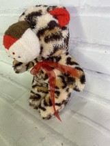 Homerbest Cheetah Leopard Plush Stuffed Animal Toy Red Bow 8in - £21.91 GBP