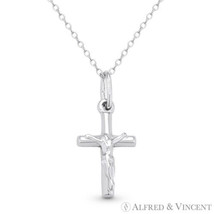 Baby Cross Christian Charm Pendant Sterling Silver Jesus Crucifix Chain Necklace - £10.96 GBP+
