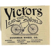 Victors Bicycles 1894 Advertisement Victorian Overman Bike Lead World #5... - £9.83 GBP