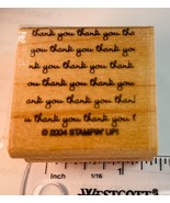 Thank You Thank You Thank You Cursive Font Rubber Stamp Stampin Up 2004 ... - $6.76 CAD