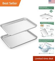 Durable Stainless Steel Baking Pans Set - Even Heat Distribution &amp; Versa... - $57.00
