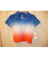Wonder Nation Boys Polo Shirt Size 2T Red White Blue Short Sleeve Dip Dy... - $197.29 MXN