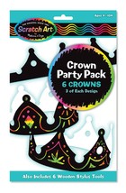 CROWN SCRATCH ART PARTY PACK - $7.50