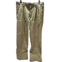 George Khaki Pants Pleated Front Mens Size 34 X 29 Tan Adjustable Waist - $12.58