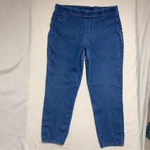 Women’s Jeans 2X Comfortable Elastic Waist Pull On Denim Fall Winter Casual - $31.68