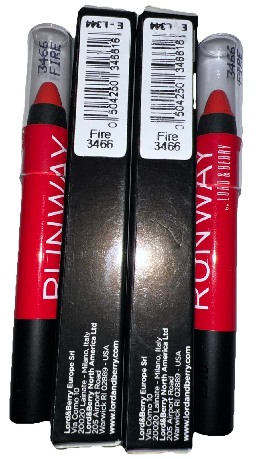 (Pack Of 2) Lord &amp; Berry Runaway Long Lasting Crayon Lipstick #3466 FIRE... - $11.87