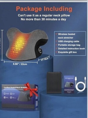 Wireless Heated Neck Stretcher for Pain Relief, Portable Cordless Item image 8