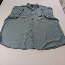 Carhartt TW4369-M Loose Fit Men's Gray Cotton Button-Down Shirt Short Sleeve 3XL image 9