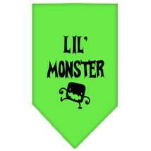 Lil Monster Screen Print Bandana Lime Green Size Large - £9.26 GBP