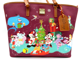Disney Dooney & and Bourke Christmas Classics Holiday Tote Bag Red Mickey NWT - £151.90 GBP