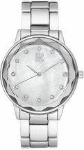 I.N.C. Women&#39;s Silver Tone 36mm Mother-of-Pearl dial Cut Crystal Bracele... - $34.99