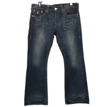 Rare True Religion Boot Cut W/Flaps Pocket  Denim Blue Jeans Mens 38 x 33 - $45.19