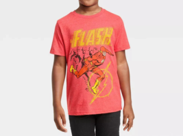 Boy&#39;s &quot;The Flash&quot; Short Sleeve Graphic T-Shirt (Size M / 8-10) &quot;RED&quot; ~ N... - £6.75 GBP