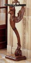 Griffin Sculpture Pedestal made of solid carved mahogany with Marble Top 47&quot; - £739.04 GBP