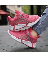 CUHK children&#39;s sports and leisure breathable running shoes black/pink/red - $48.00 CAD