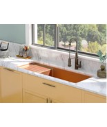 New 55&quot; Garrison Copper Undermount Sink with Drainboard - $27,027.94 MXN