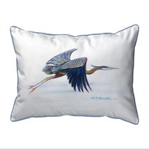 Betsy Drake Eddie&#39;s Blue Heron Large Indoor Outdoor Pillow 16x20 - £37.05 GBP