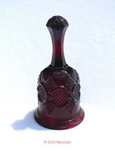 Vintage Ruby Red Glass Bell Avon Cape Cod Collection 1979 Christmas Decorative - £7.80 GBP