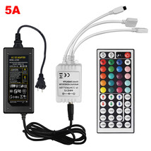 44Key Ir Remote Controller+12V 5A Adapter For 2835 3528 5050 Rgb Led Str... - $27.99