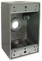 Hubbell 5320-0 Single Gang Weatherproof Box 3-1/2&quot; Outlets, Gray - Pkg Q... - $161.99