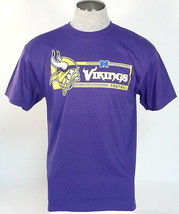 NFL Team Apparel Minnesota Vikings Purple Short Sleeve Tee T Shirt Men&#39;s... - £27.43 GBP