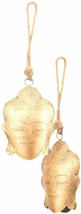 Buddha 64727 Head Bust Shaped Brass Bell Wind Chime 18&quot; L - $21.78