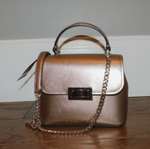 Kate Spade Cheri Top Handle Mini Satchel Crossbody Gold Metallic Handbag $349! - £98.72 GBP