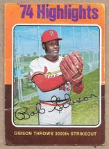 1975 Topps #3 Bob Gibson St. Louis Cardinals - $1.76