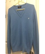 Vintage Christian Dior Monsieur V-Neck Sweater Men&#39;s Size Large Blue wea... - $32.08