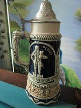 Musical German Beer Covered Stein Souvenir PERKER HEILDELBERG Frankfurt ... - £29.20 GBP