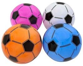 2 Inflatable Asst Colors Soccer Ball 12 In Sports Ball Inflate Blowup Toy New - £5.25 GBP