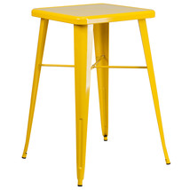 23.75SQ Yellow Metal Bar Table CH-31330-YL-GG - £117.46 GBP