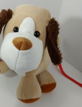 Fiesta Plush dog puppy tan brown white walking leash beagle or basset hound - $15.58