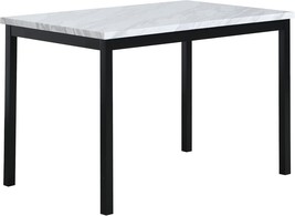 28.50 X 45.00 X 30.00 Inches, Off-White, Roundhill Furniture Noyes Metal Dining - £126.66 GBP