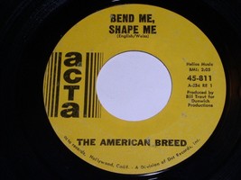 The American Breed Bend Me Shape Me Mindrocker 45 Rpm Record Acta Label 811 VG++ - £12.05 GBP