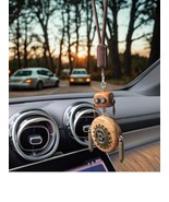 Mechanical Robot Rearview Mirror Accessory Handcrafted Wall Decor Wooden... - €28,00 EUR